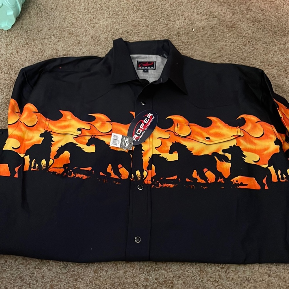 Roper Mens horse long sleeve